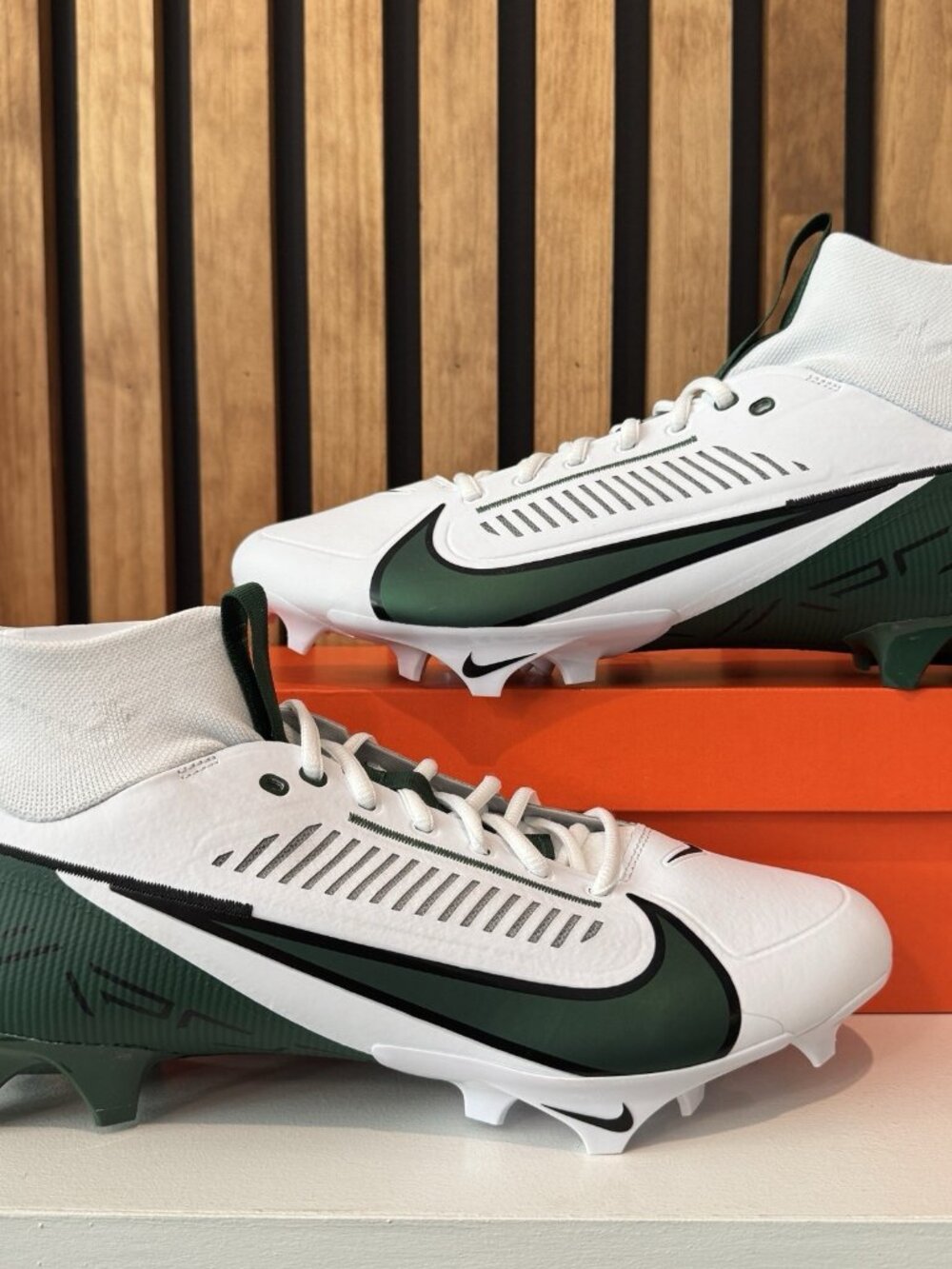SIZE 12 - Nike Vapor Edge Pro 360 2 TB White Green Football Cleats FQ4044-101